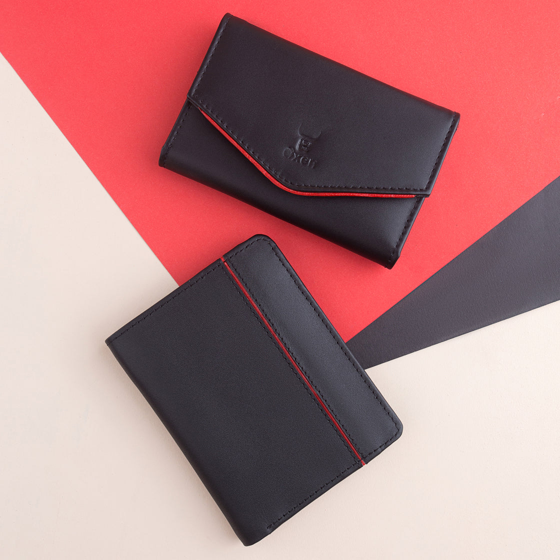 Elegance Duo Leather Wallet Set