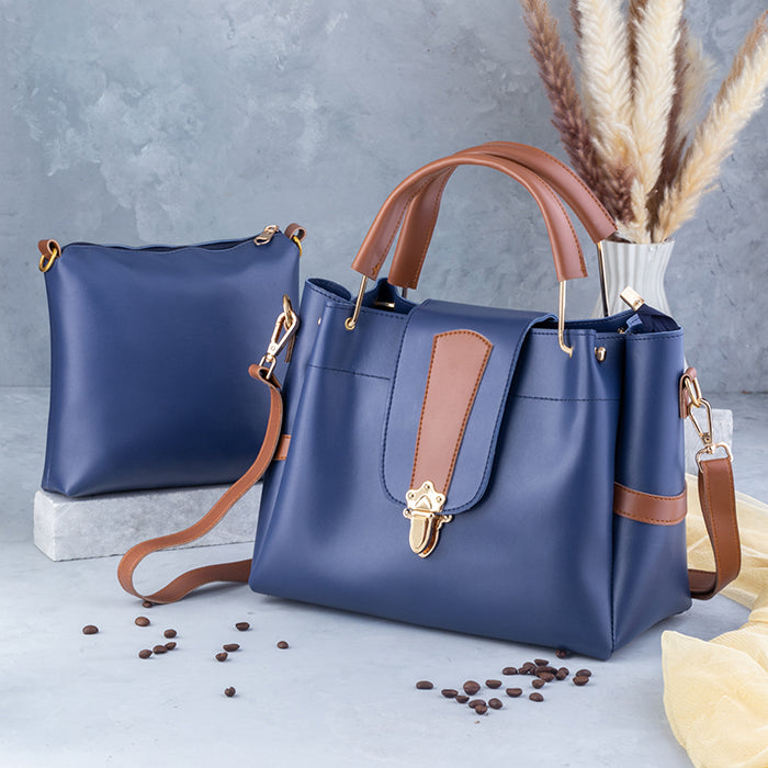 Harmony  Blue Leather Hand Bag