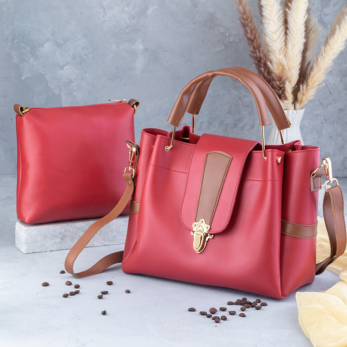 Harmony Red Leather Hand Bag