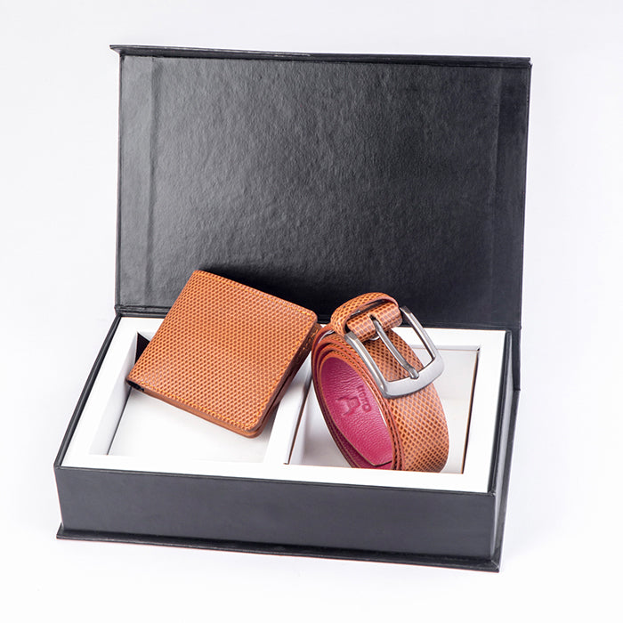 Rendezvous Mustard Leather Gift Set