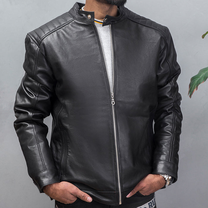 Everest Black Leather Jacket