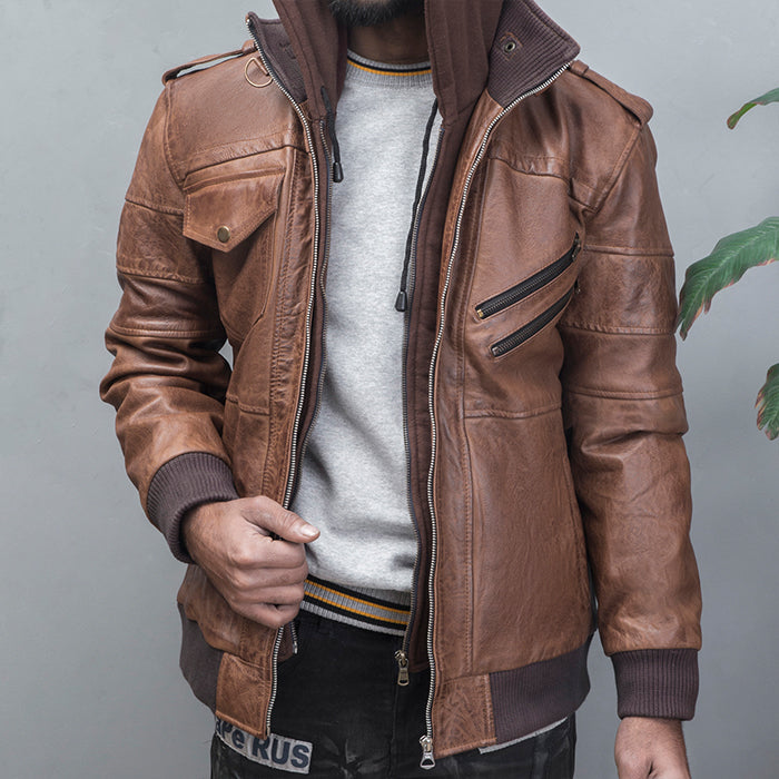 Blaze Brown Leather Jacket