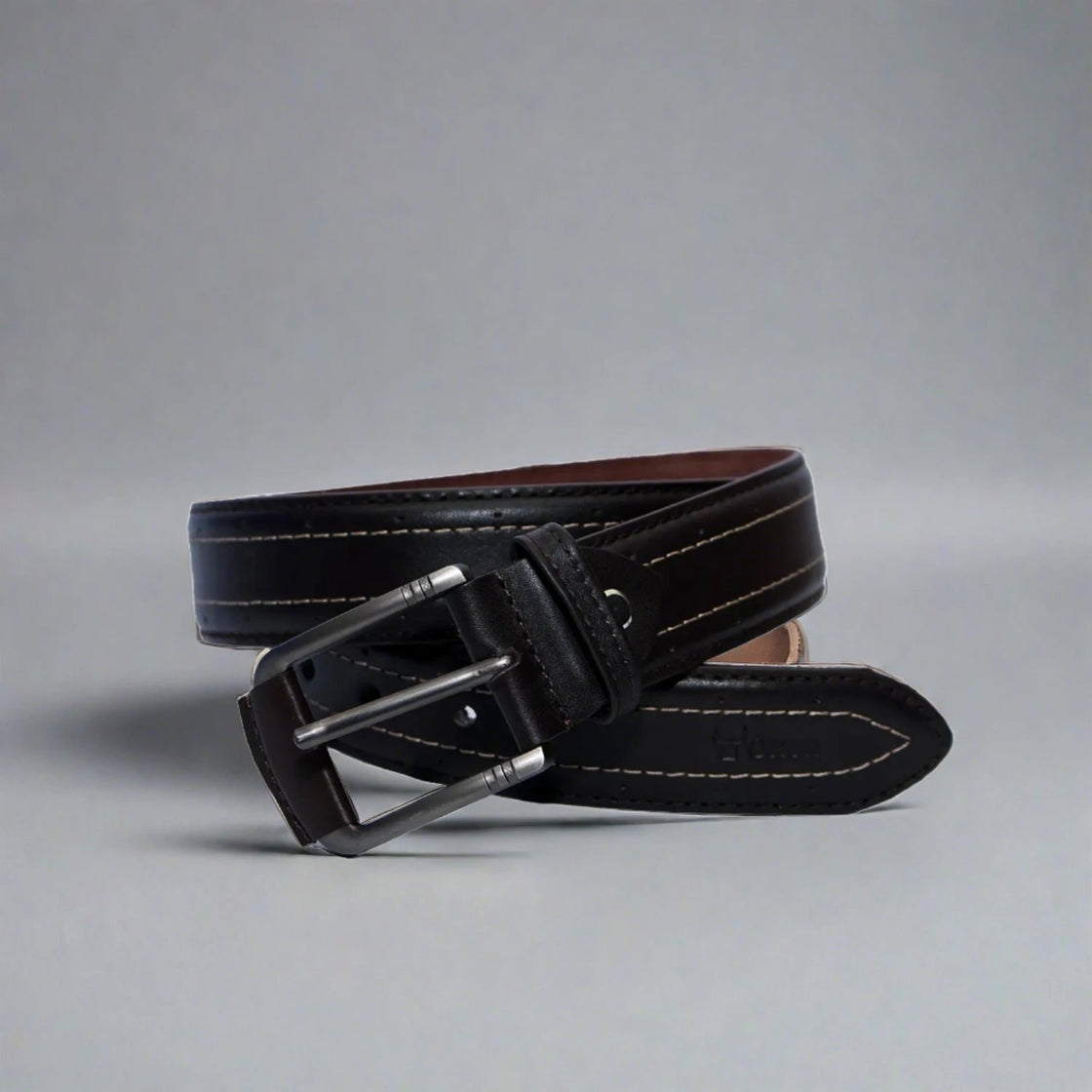 Vibe Black Leather Belt