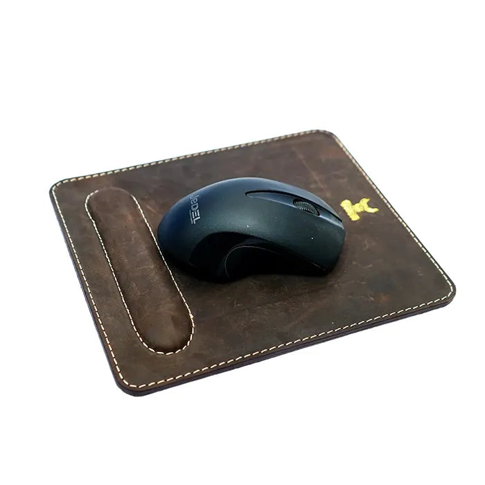 Swift Brown Leather Mouse Pad