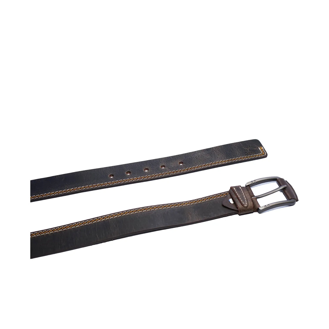 Clasp Dark Brown Leather Belt