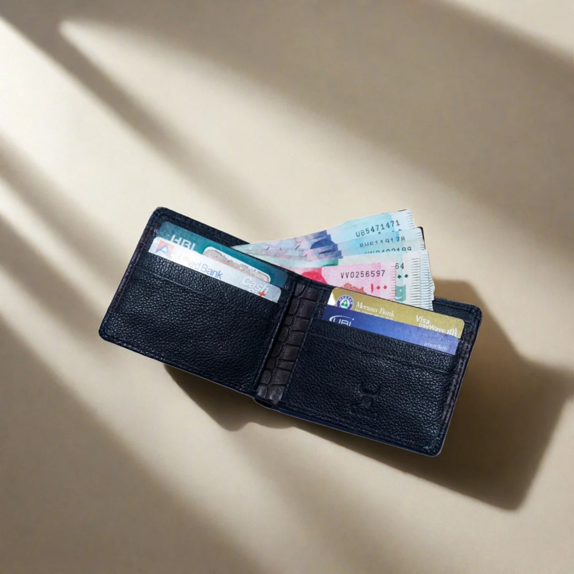 Trek Blue Leather Wallet