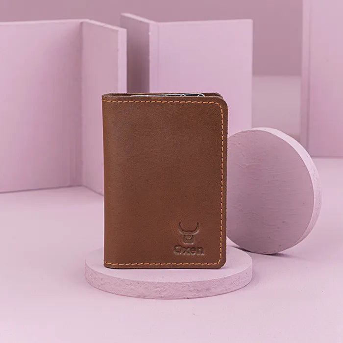 Cortez Chocolate Leather Card Holder