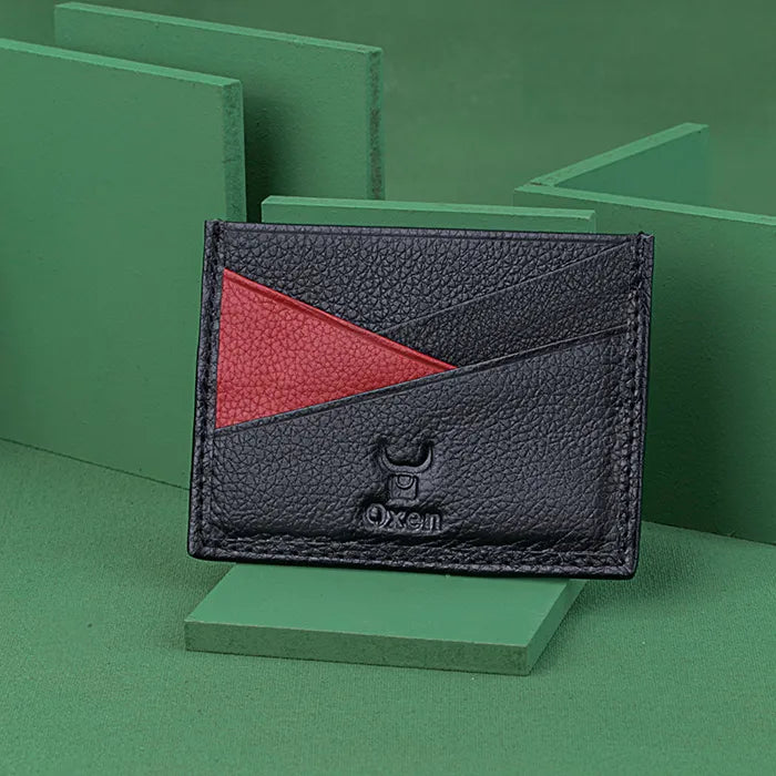 Astral Black Red Leather Card Holder