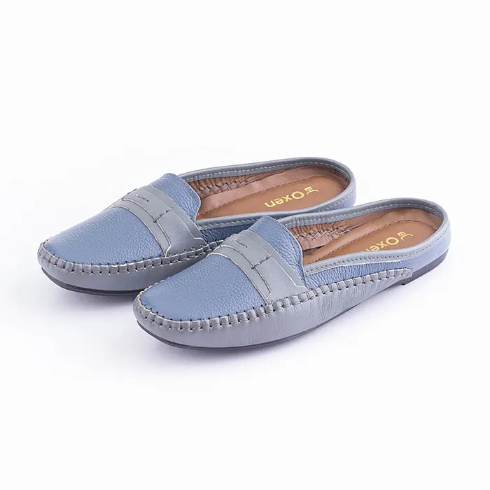 Stroll Sky Blue Leather Shoes