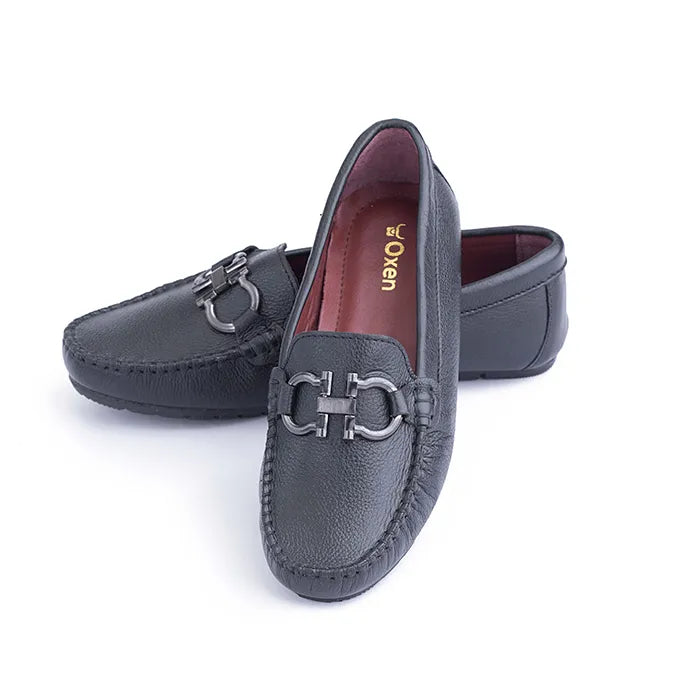 Marche Black Leather Shoes