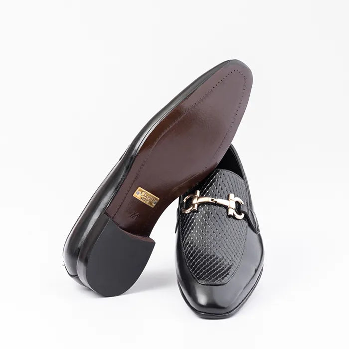 Stride Black Leather Shoes