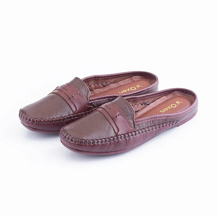 Stroll Maroon Leather Shoes