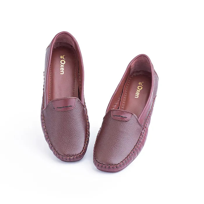 Suave Maroon Leather Shoes