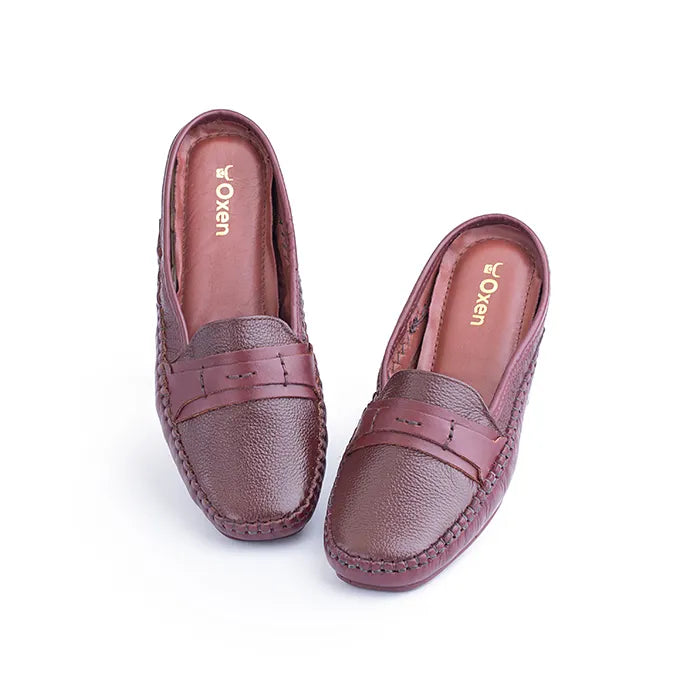 Stroll Maroon Leather Shoes