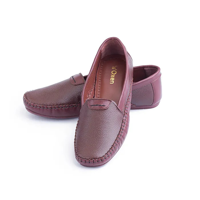 Suave Maroon Leather Shoes