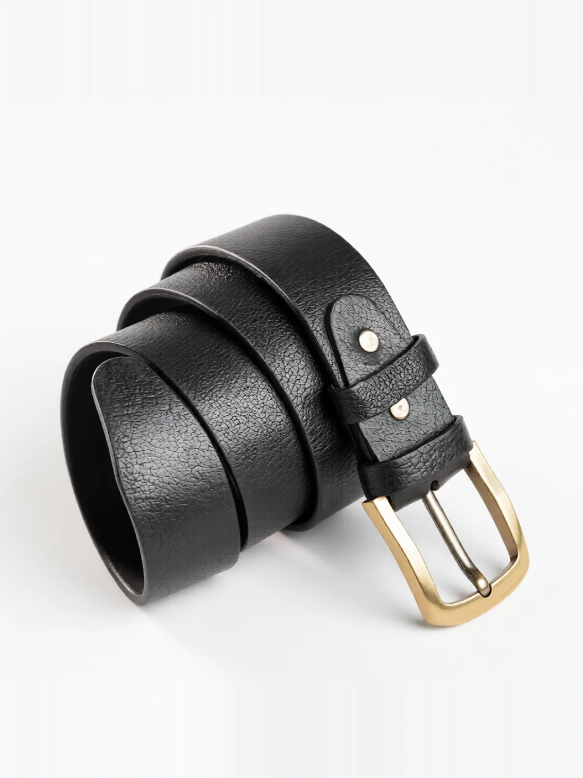 BASTION black leather belt by Oxen Hide