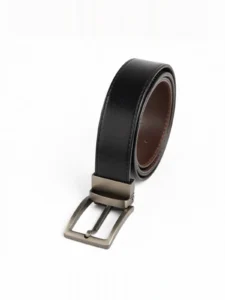 FORME Double Side black with brown leather belt by Oxen Hide