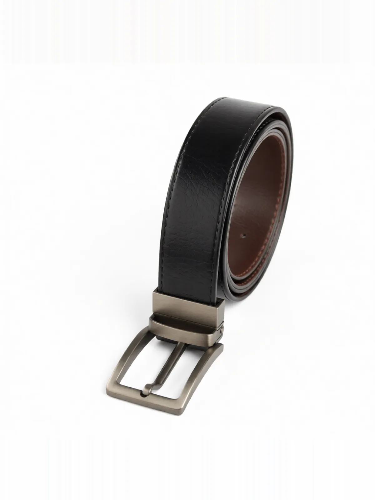 FORME Double Side black with brown leather belt by Oxen Hide