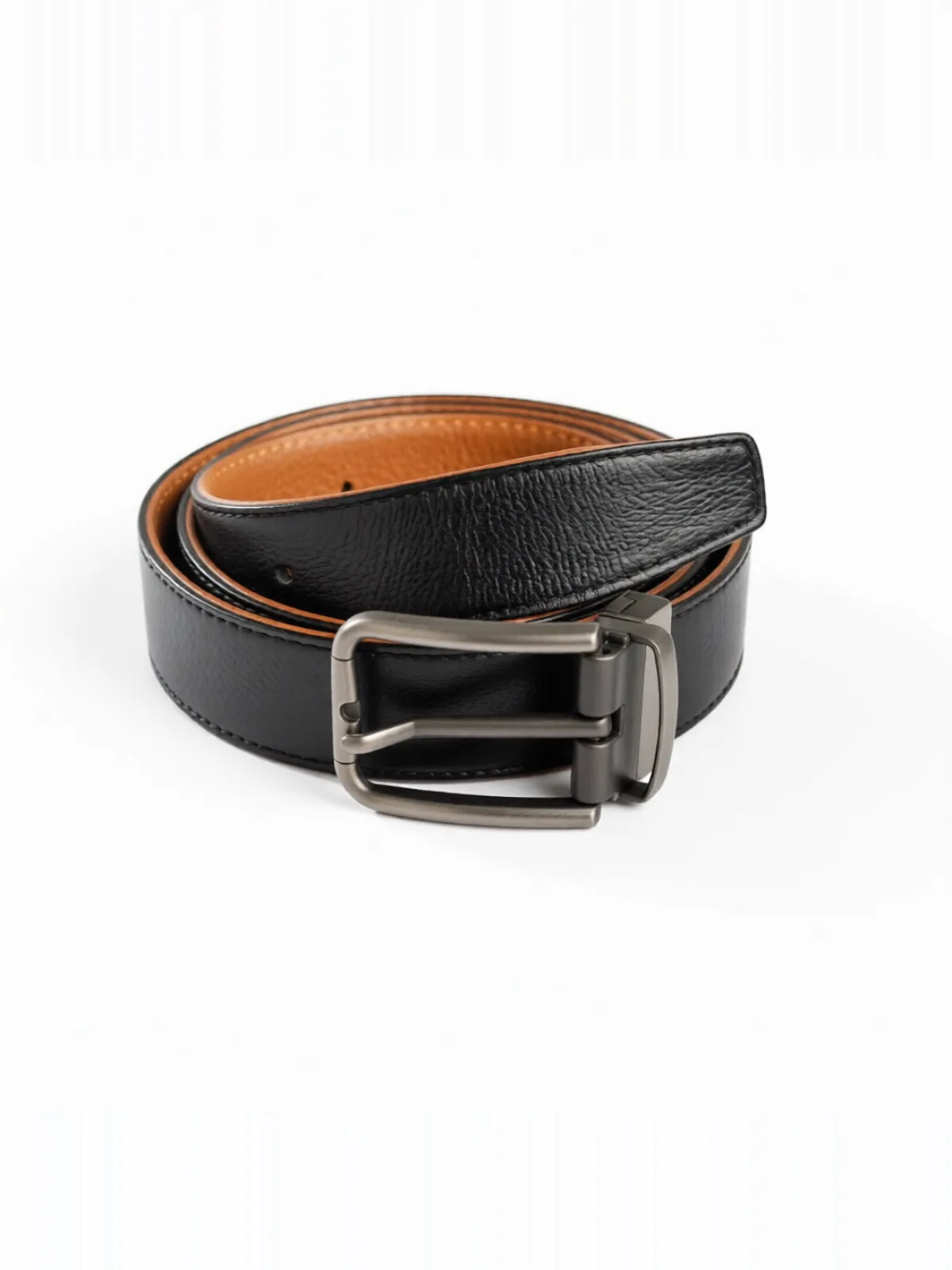 FORME Double Side black with beige leather belt by Oxen Hide