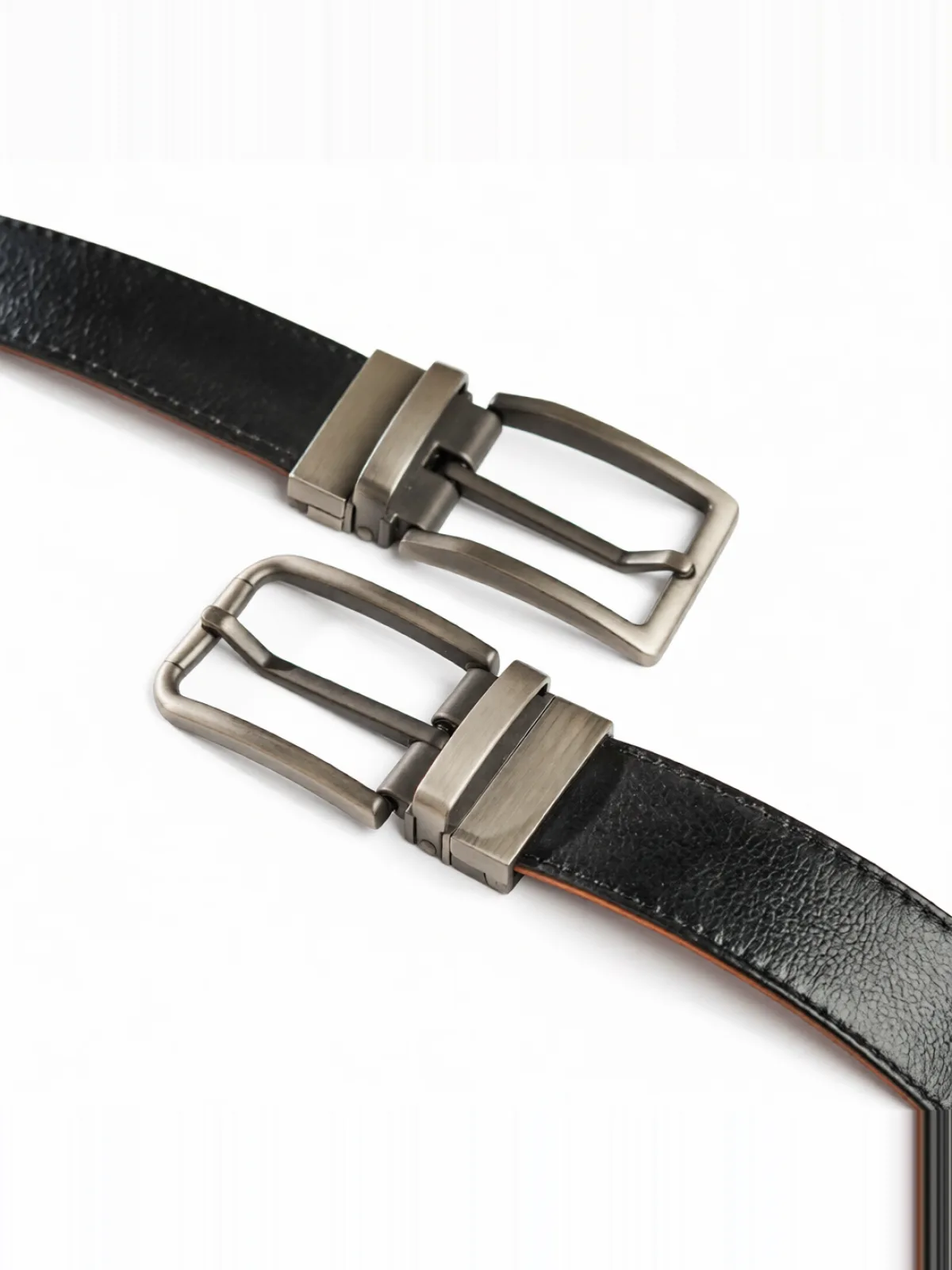 FORME Double Side black with brown leather belt by Oxen Hide