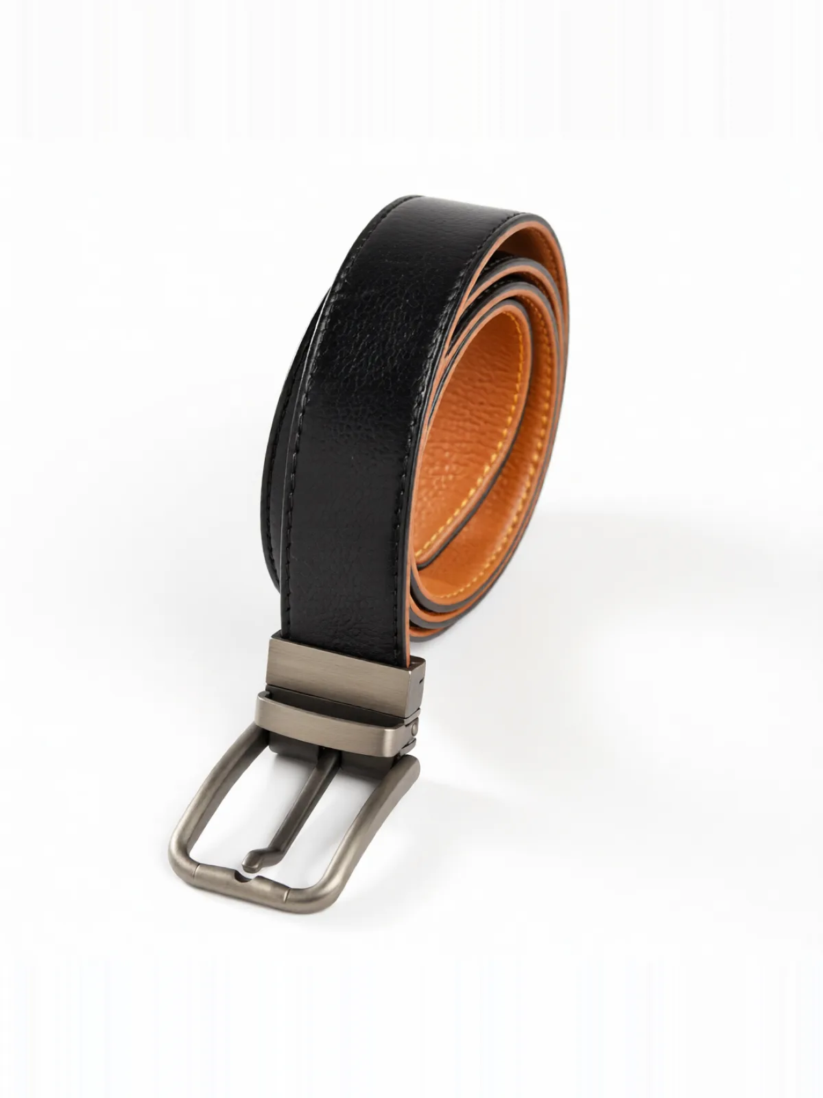 FORME Double Side black with beige leather belt by Oxen Hide